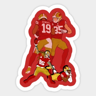 George kittle x DEEBO Samuel Sticker